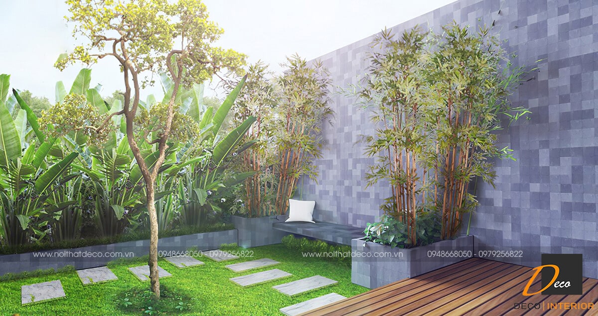 Thiết kế sân vườn biệt thự Q66 Ciputra