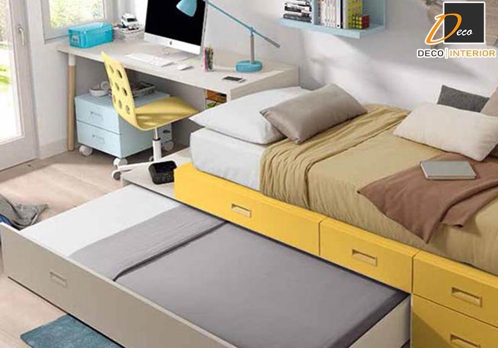 Sử dụng giường kéo trong thiết kế phòng ngủ nhỏ